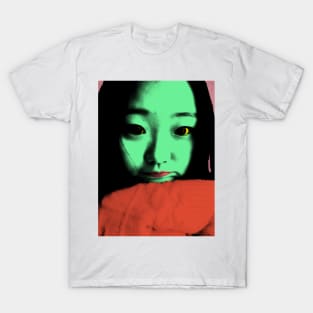 BEAUTIFUL FUNNY ASIAN GIRL POP ART COLOR T-Shirt